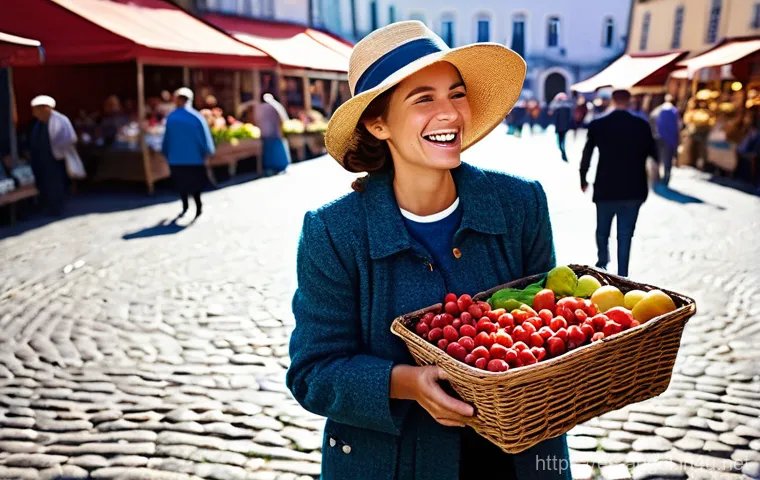 앙골라 종교 분포 - **Prompt 1:** A vibrant outdoor market scene in a quaint European town square. Sunlight streams down...
